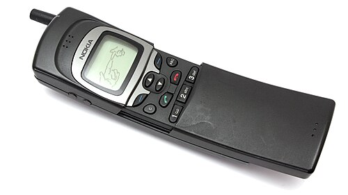 Nokia 8110 — "Matrix Phone" · Iconic slider design · 1996