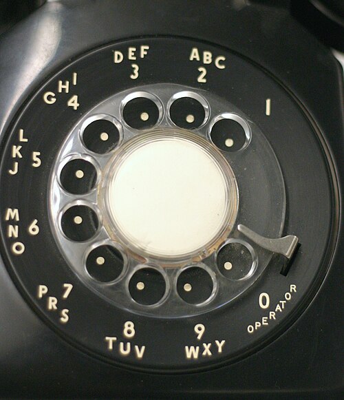 Disco de marcación rotatorio — Bell System 500 · Años 60
