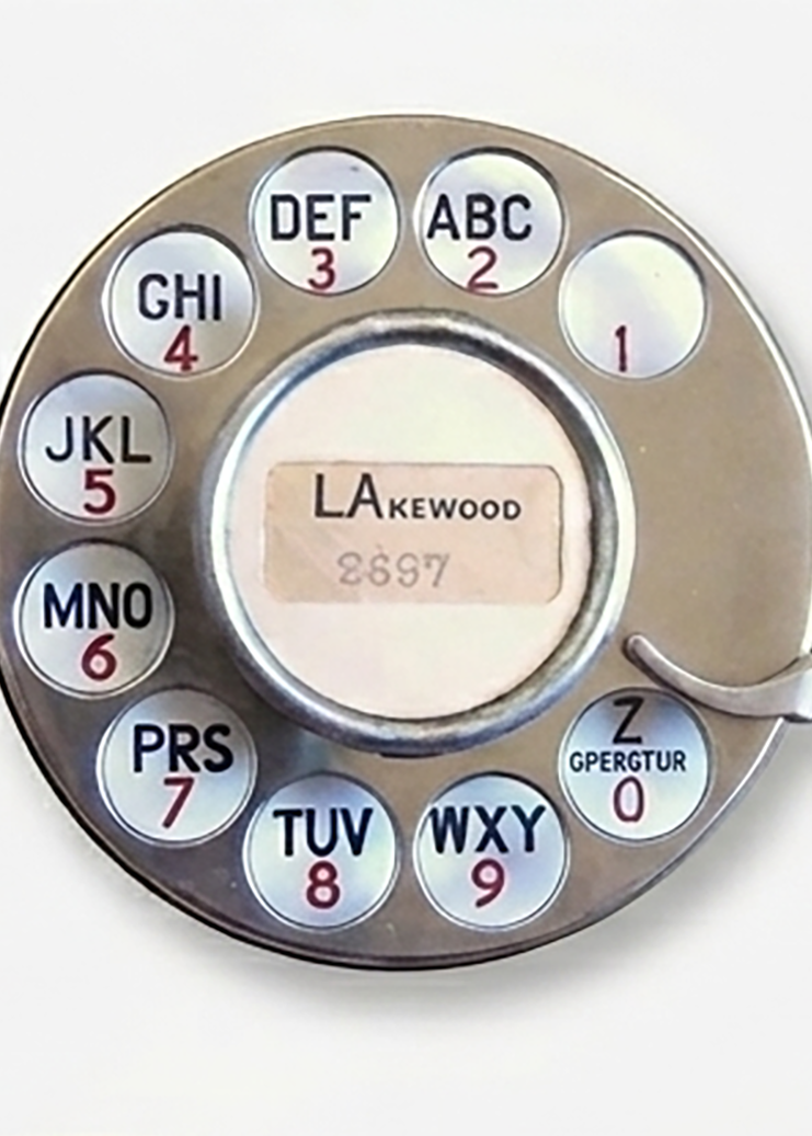 Teléfono de disco vintage — Bell System 500 · Año 1955