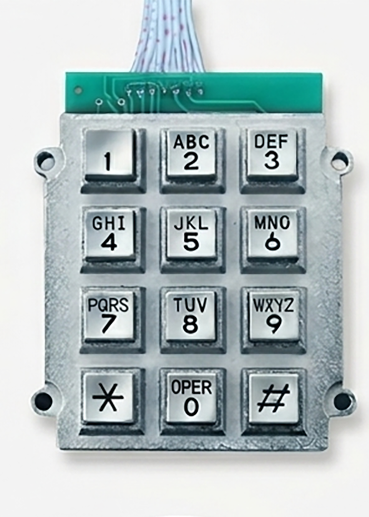 Panel numérico industrial — Teclado metálico de acceso